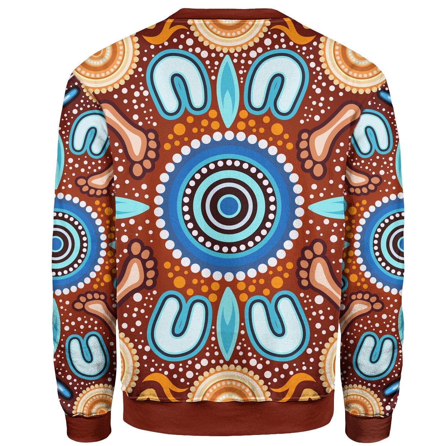 Aboriginal Sweaters - Indigenous Circle Dot Painting Ver02 - Vibe Hoodie Shop