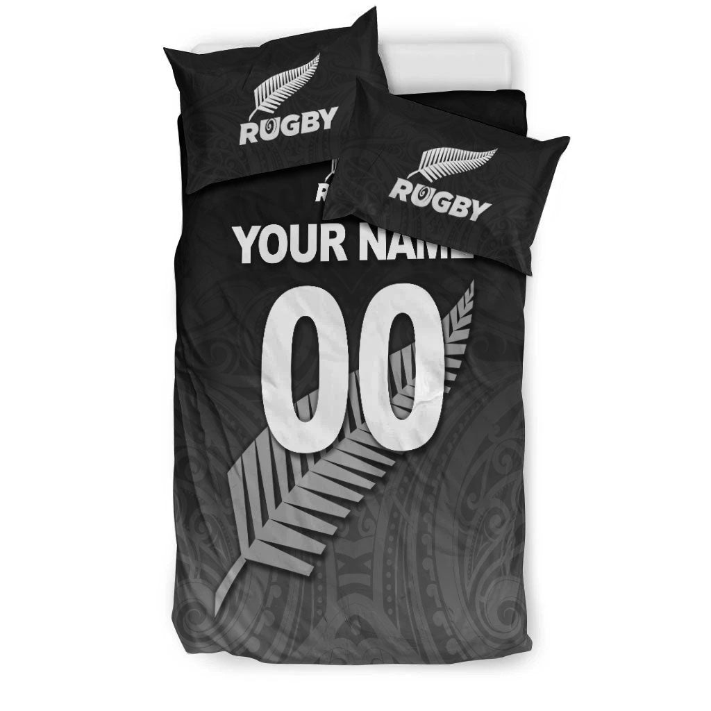 (Custom Personalised) New Zealand Rugby Bedding Set - Maori Tribal - - Vibe Hoodie Shop