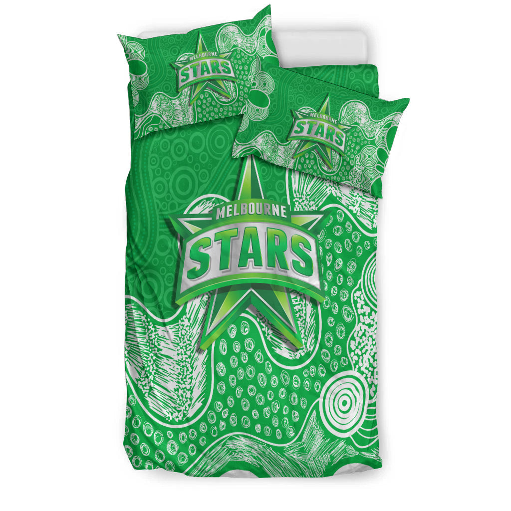Melbourne Stars Bedding Set - Aboriginal Style Of Dot - - Vibe Hoodie Shop