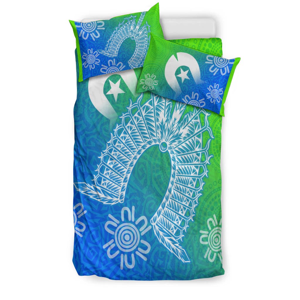 Torres Strait Islanders Bedding Set - Dhari Mask Ocean Style - Vibe Hoodie Shop