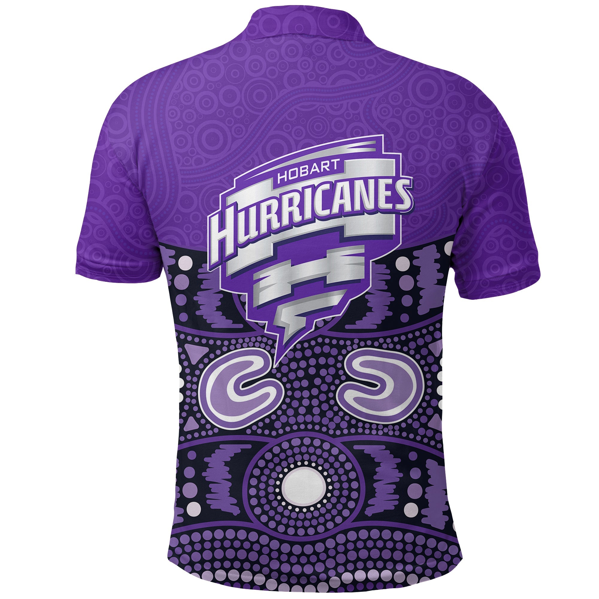 Hobart Hurricanes Polo Shirt - Aboriginal Style Of Dot - - Vibe Hoodie Shop