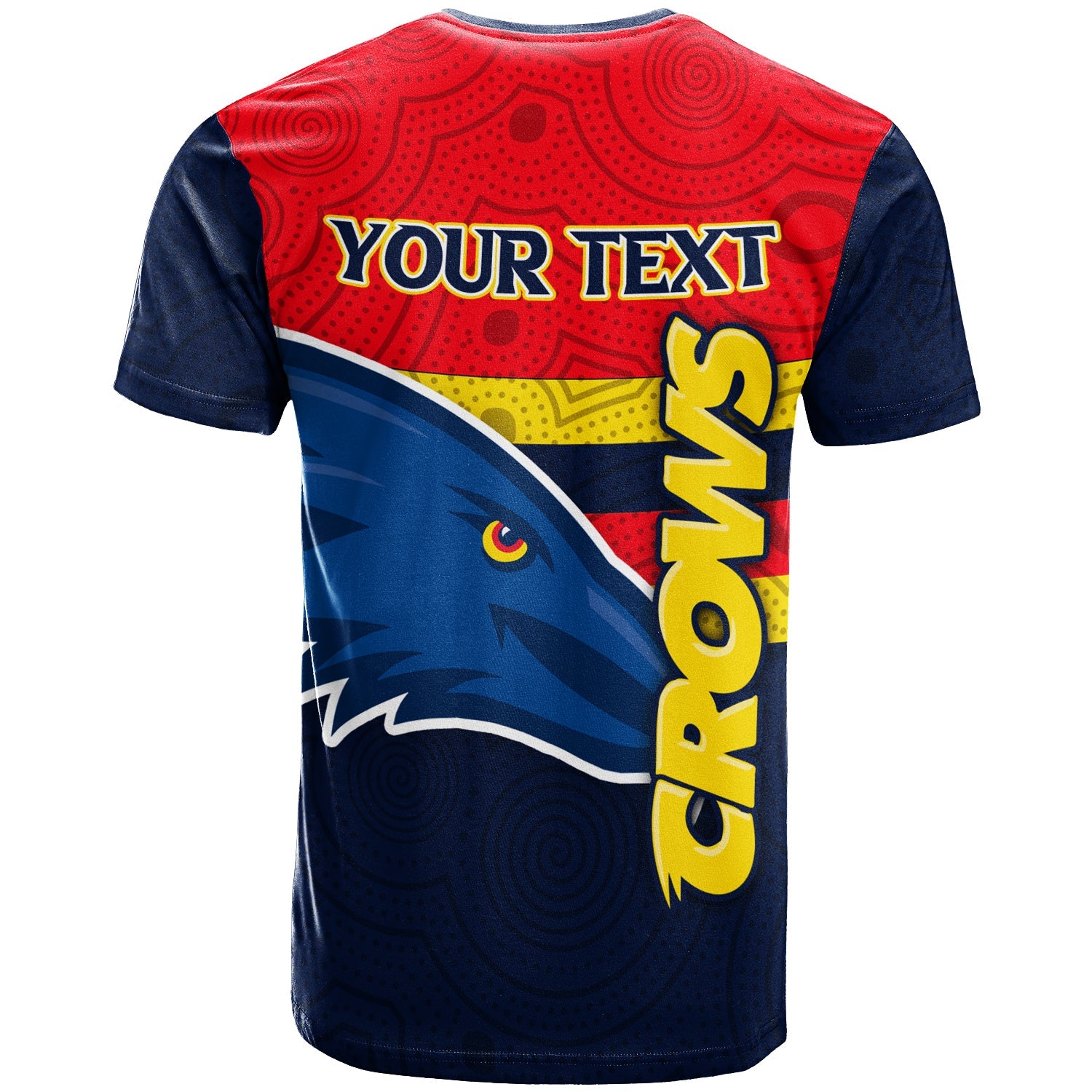 (Custom Personalised) Adelaide Crows T shirt - Aboriginal Dot Painting - - Vibe Hoodie Shop