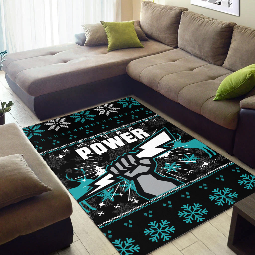 Port Adelaide Area Rug - Christmas Ugly Style - - Vibe Hoodie Shop