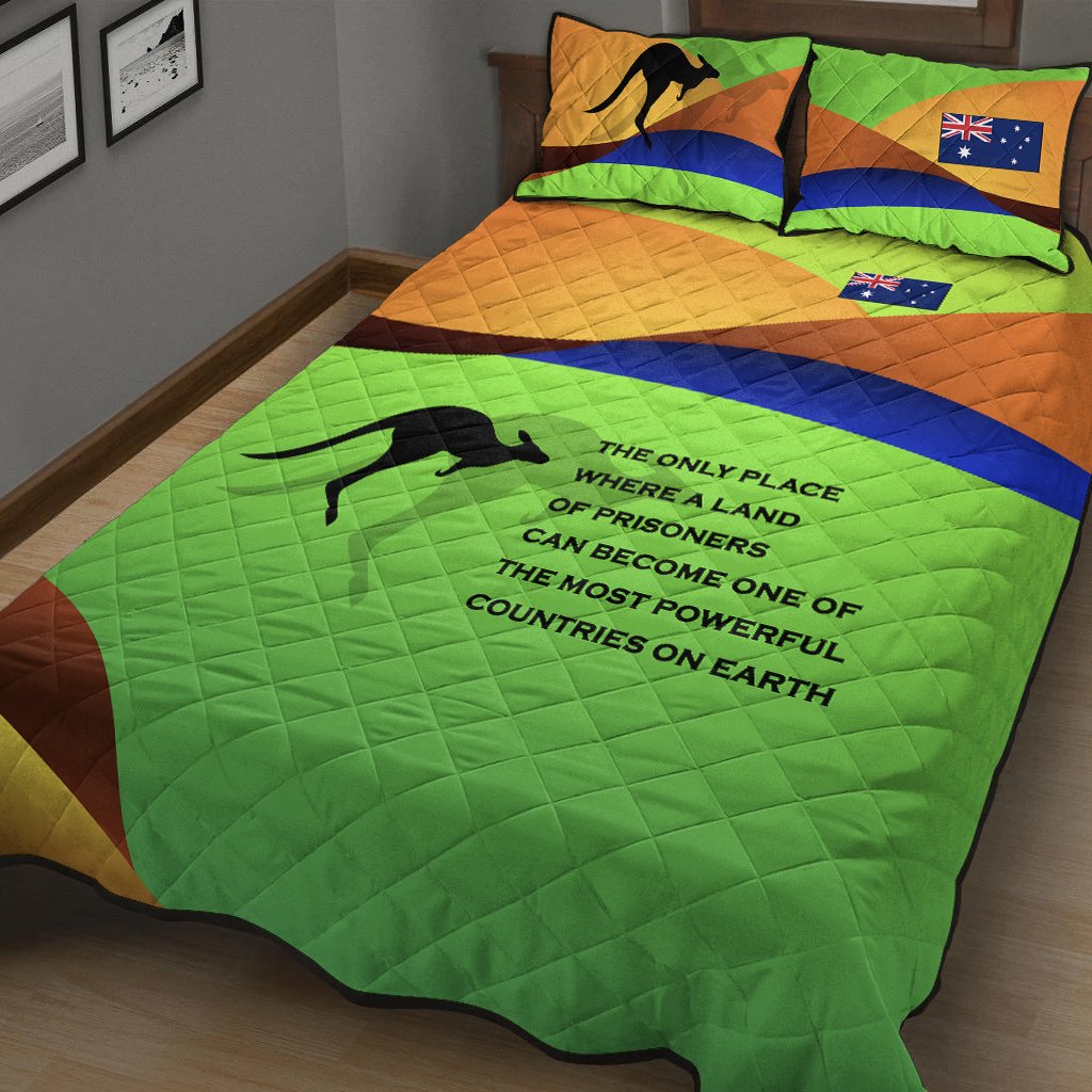 Quilt Bed Set - National Color of Australia - Vibe Hoodie Shop