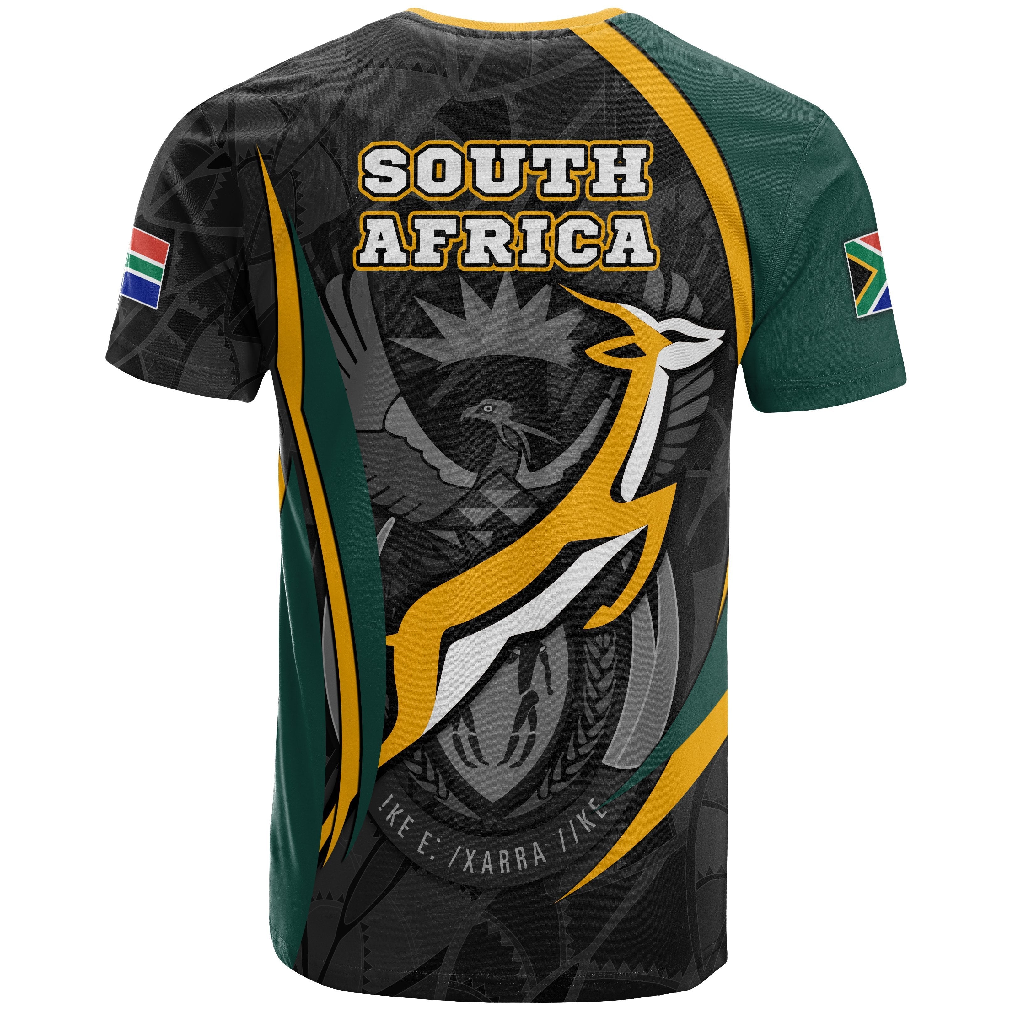 South Africa T shirt - South African Spirit (Yellow) - Vibe Hoodie Shop