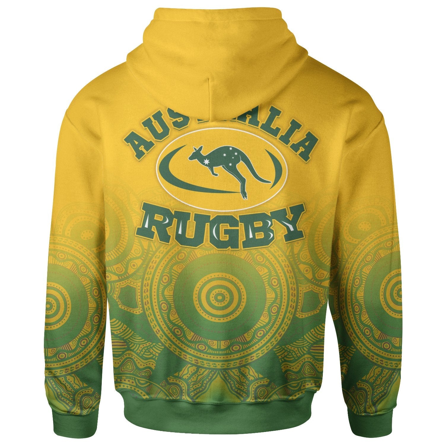 Aboriginal Zip - Up Hoodie, Australia Rugby and Coat Of Arms - Vibe Hoodie Shop