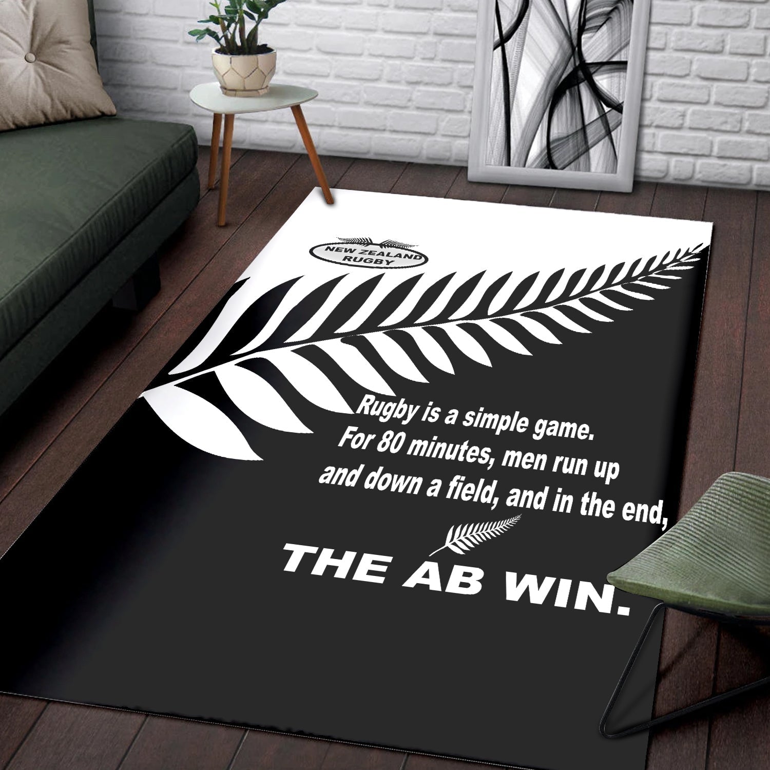 New Zealand Rugby Area Rug - The AB Win - LT20 - Vibe Hoodie Shop