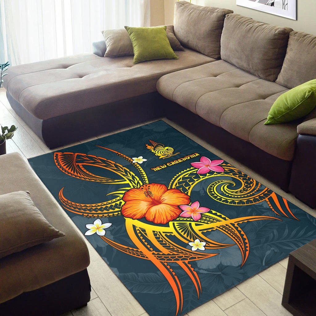 New Caledonia Polynesian Personalised Area Rug - Legend of New Caledonia (Blue) - Vibe Hoodie Shop