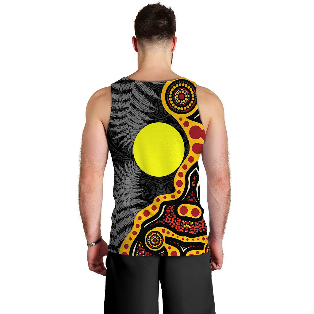 New Zealand Maori Combine Australia Aboriginal Men Tank Top - - Vibe Hoodie Shop