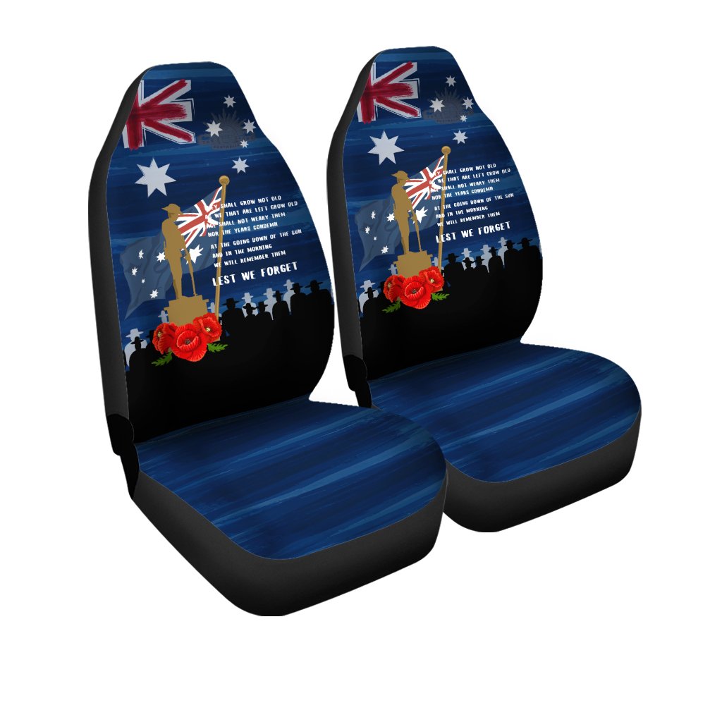 ANZAC Car Seat Covers - Always Remember Australian ANZAC Day - Vibe Hoodie Shop