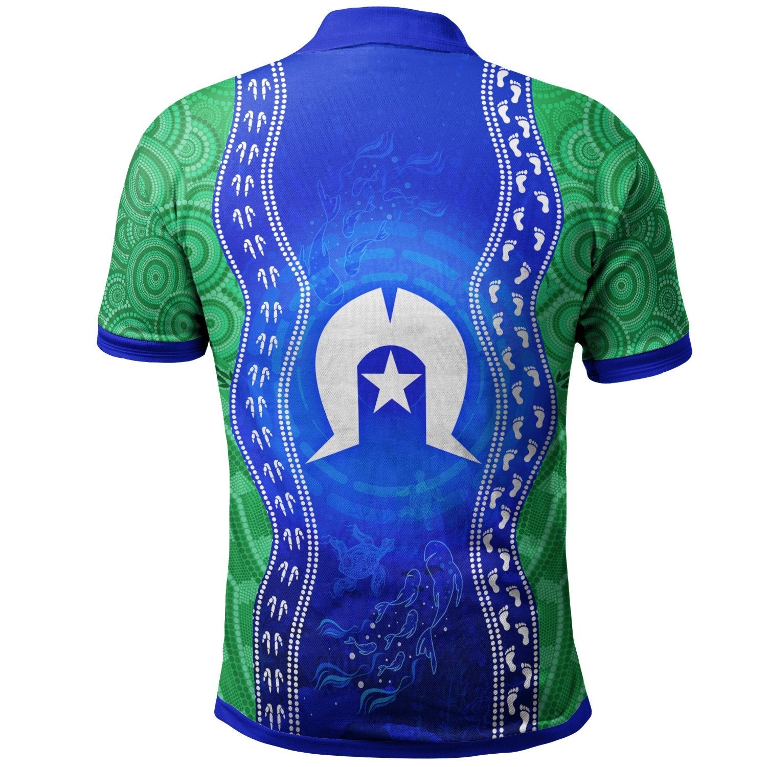 Custom Torres Strait Islanders Polo Shirt - Torres Symbol With Aboriginal Patterns - Vibe Hoodie Shop