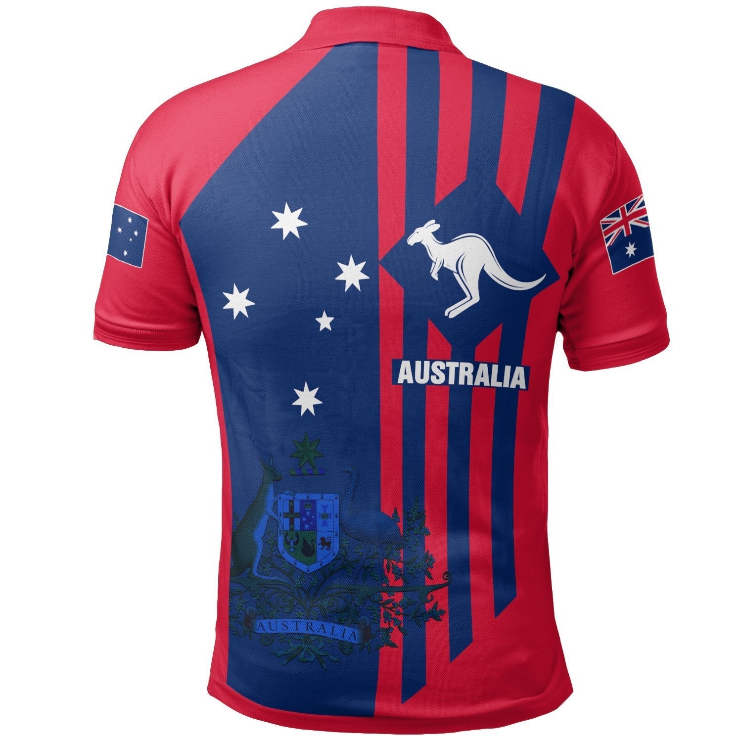 Custom Vibe Hoodie Polo Shirt - Australia Kangaroo Sign RLT20 - Vibe Hoodie Shop