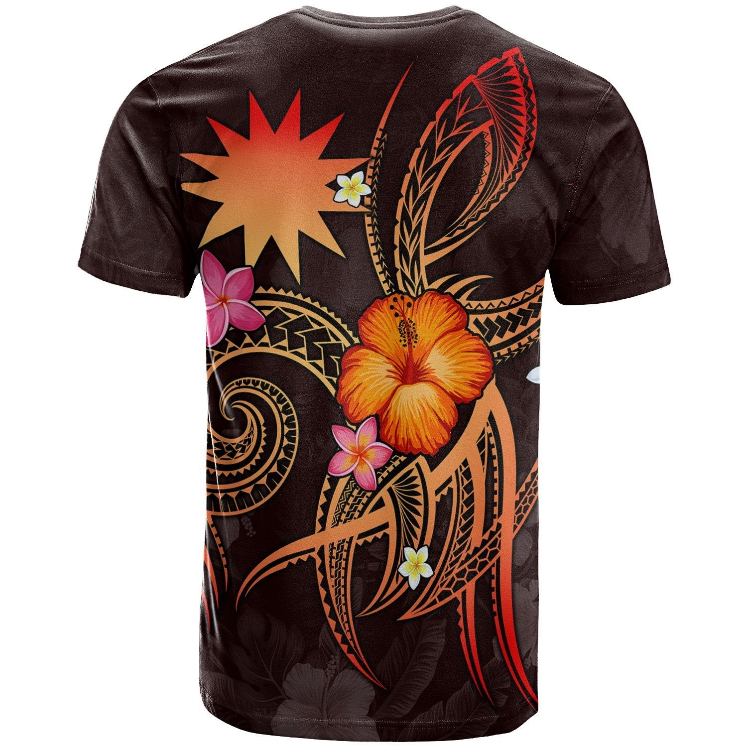 Nauru Polynesian Personalised T shirt - Legend of Nauru (Red) - Vibe Hoodie Shop