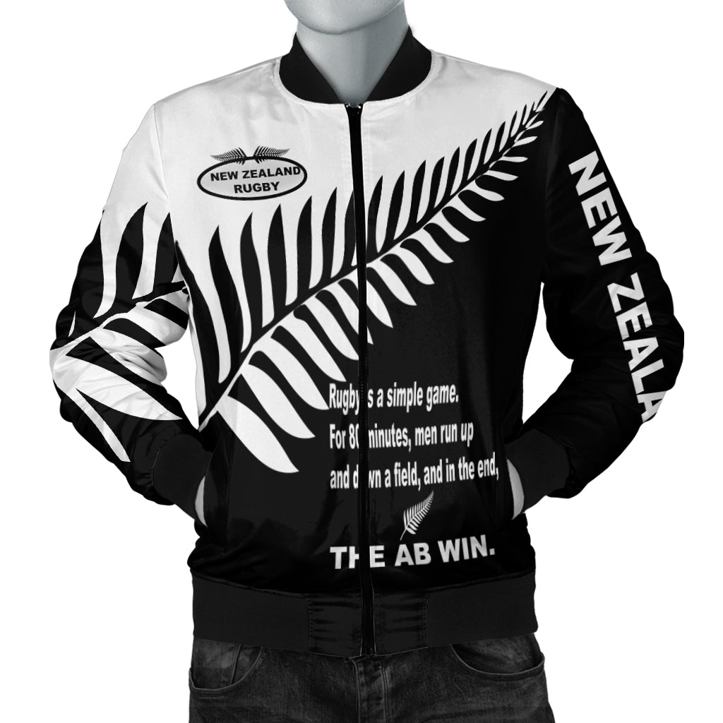 New Zealand Rugby Bomber Jacket - The AB Win - LT20 - Vibe Hoodie Shop