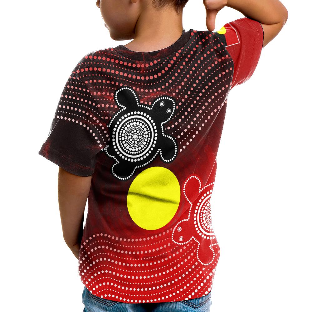Aboriginal T shirts Kid - Indigenous Circle Dot Painting Style - - Vibe Hoodie Shop