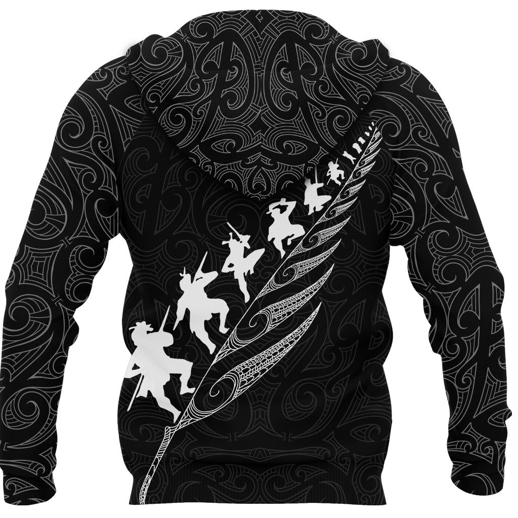 New Zealand Hoodie Kiwi Rugby Haka - Vibe Hoodie Shop