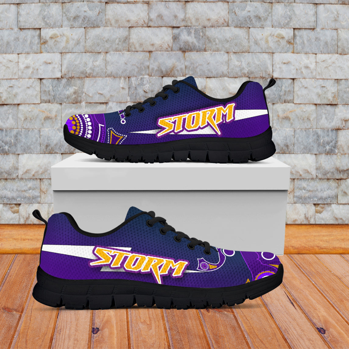 Melbourne Storm Sneakers Aboriginal - Vibe Hoodie Shop