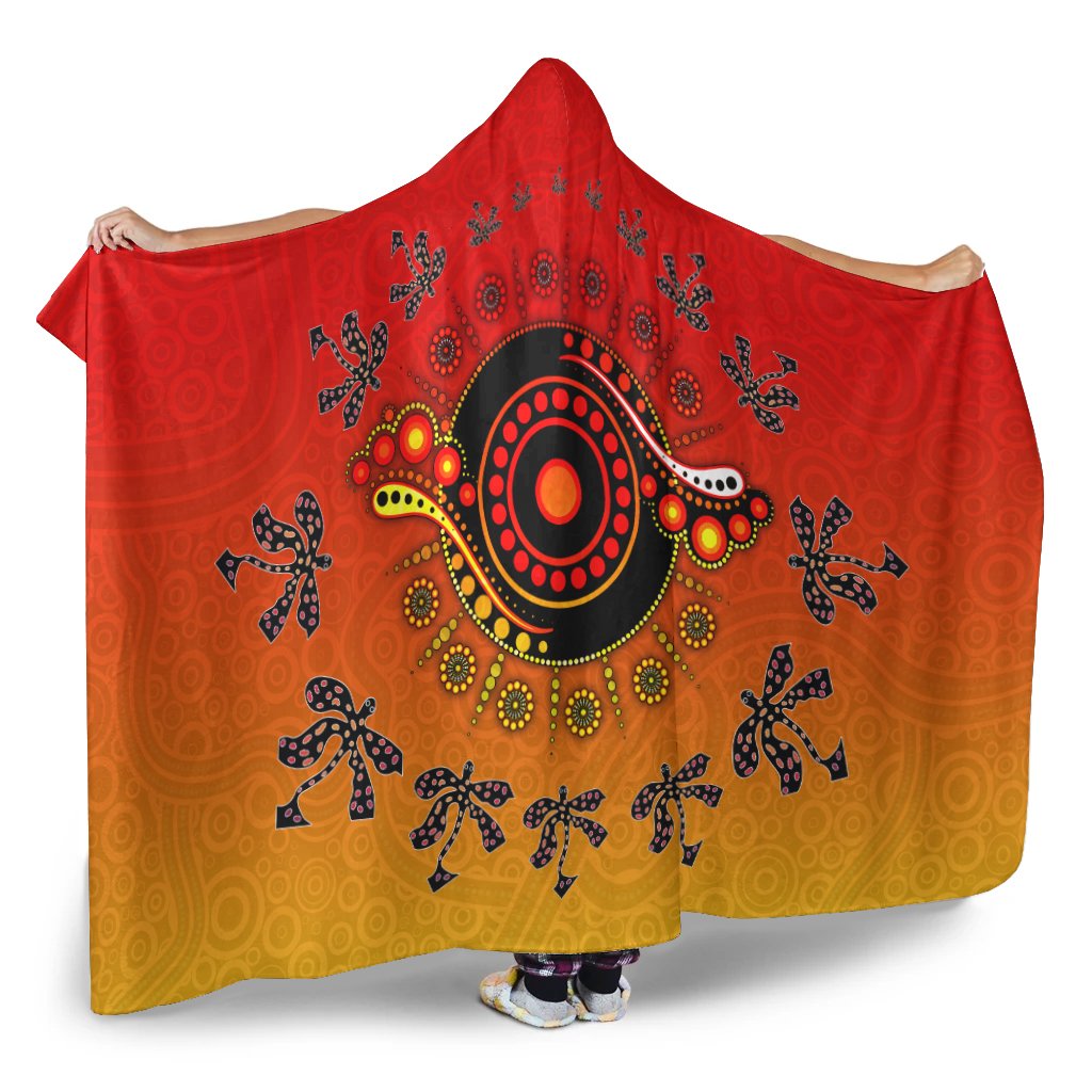 aboriginal-hooded-blanket-circle-pattern