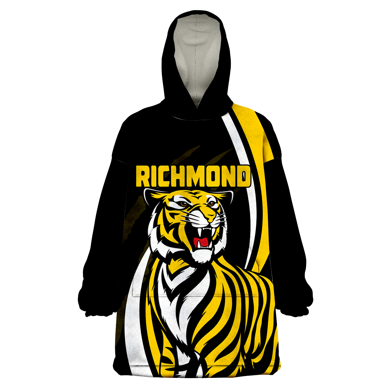 Richmond Football Club Spirit Wearable Blanket Hoodie - - Vibe Hoodie Shop