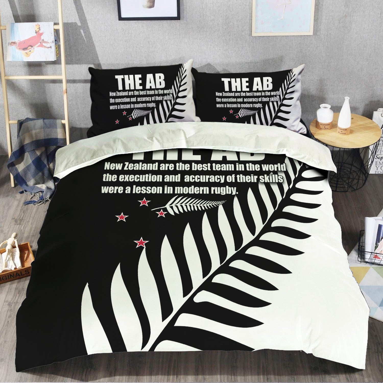 New Zealand Rugby Bedding Set The AB - The Best Team - LT20 - Vibe Hoodie Shop