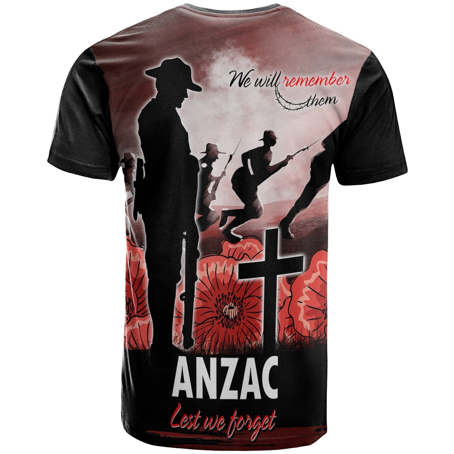 ANZAC Day T - Shirt - We Will Remember Them Special Version - Vibe Hoodie Shop