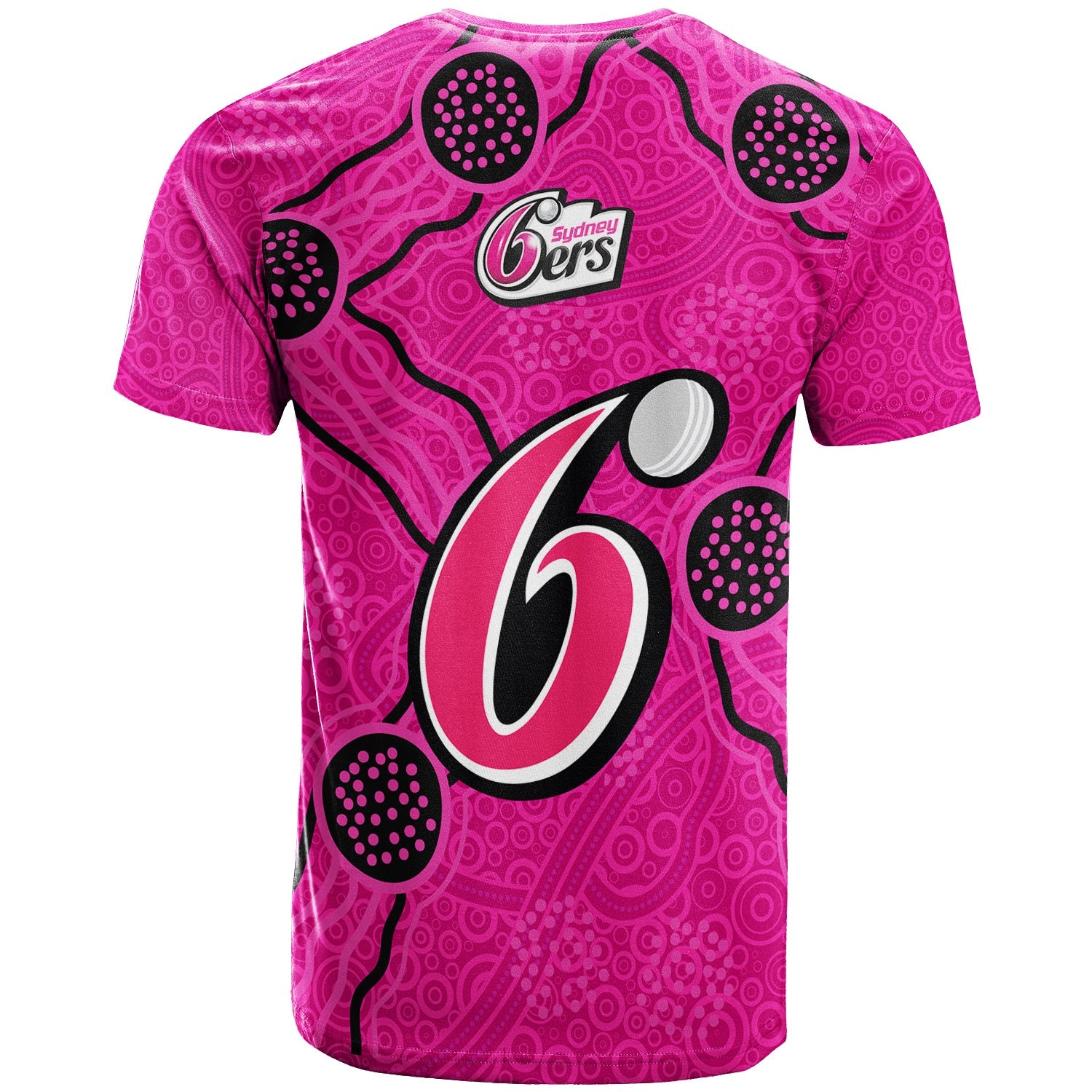 Sydney Sixers T shirt - Aboriginal Dot Painting - - Vibe Hoodie Shop