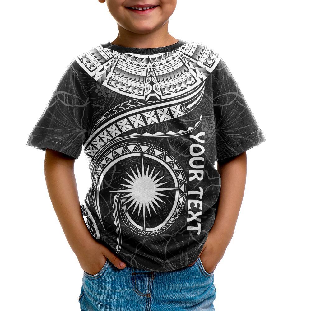 Marshall Islands Polynesian Personalised T shirt - Marshall Islands Waves (White) - Vibe Hoodie Shop