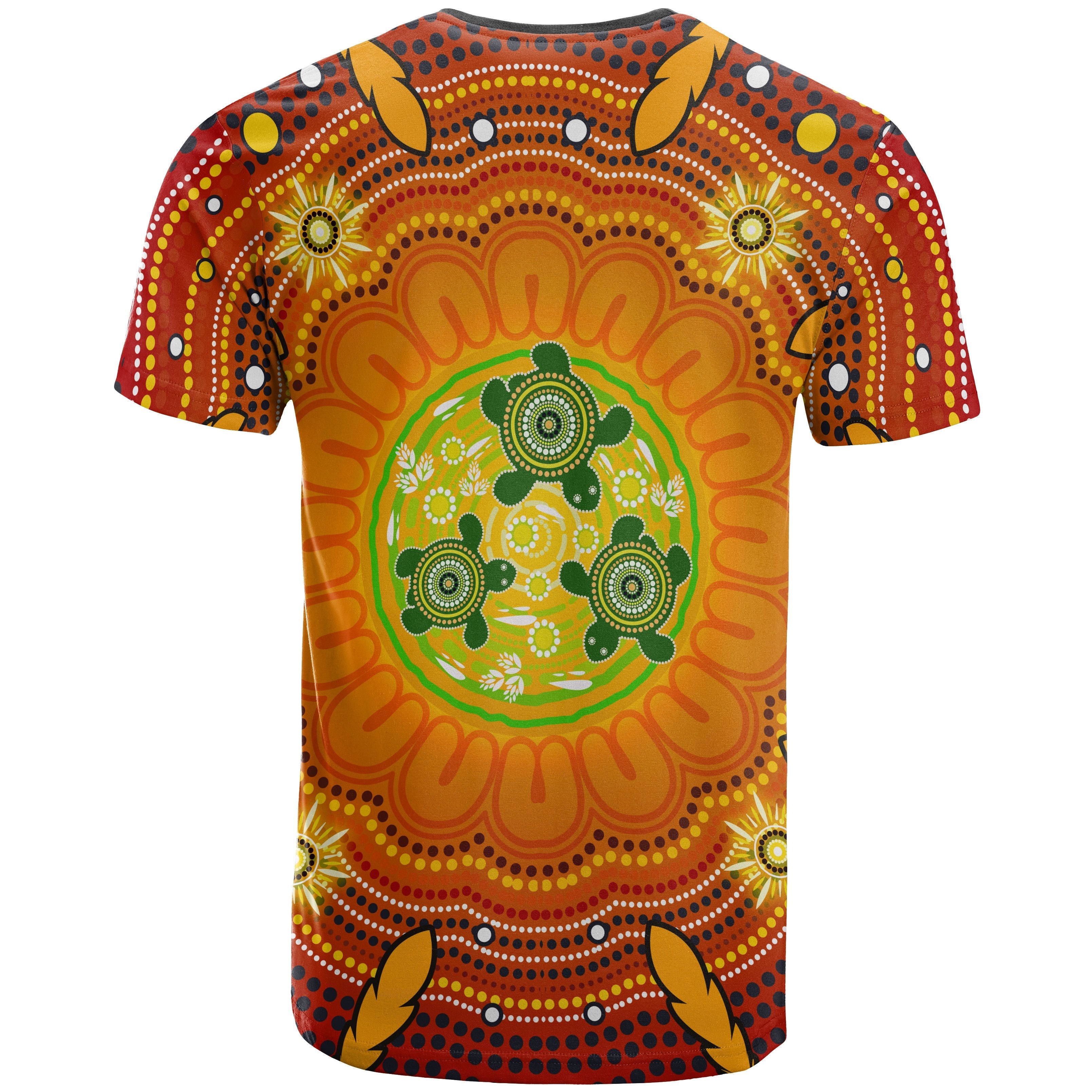 Aboriginal T shirts, Turtle Circle Dot Painting Art - - Vibe Hoodie Shop