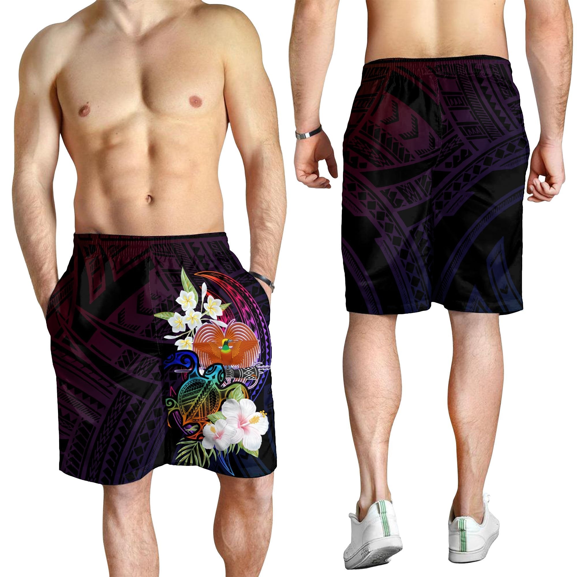 Papua New Guinea Men's Shorts - Nature Style - Vibe Hoodie Shop