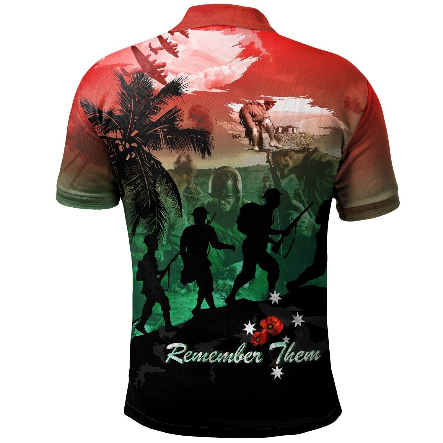 ANZAC Polo Shirt - They Gave Their Today For Your Tomorrow - Vibe Hoodie Shop