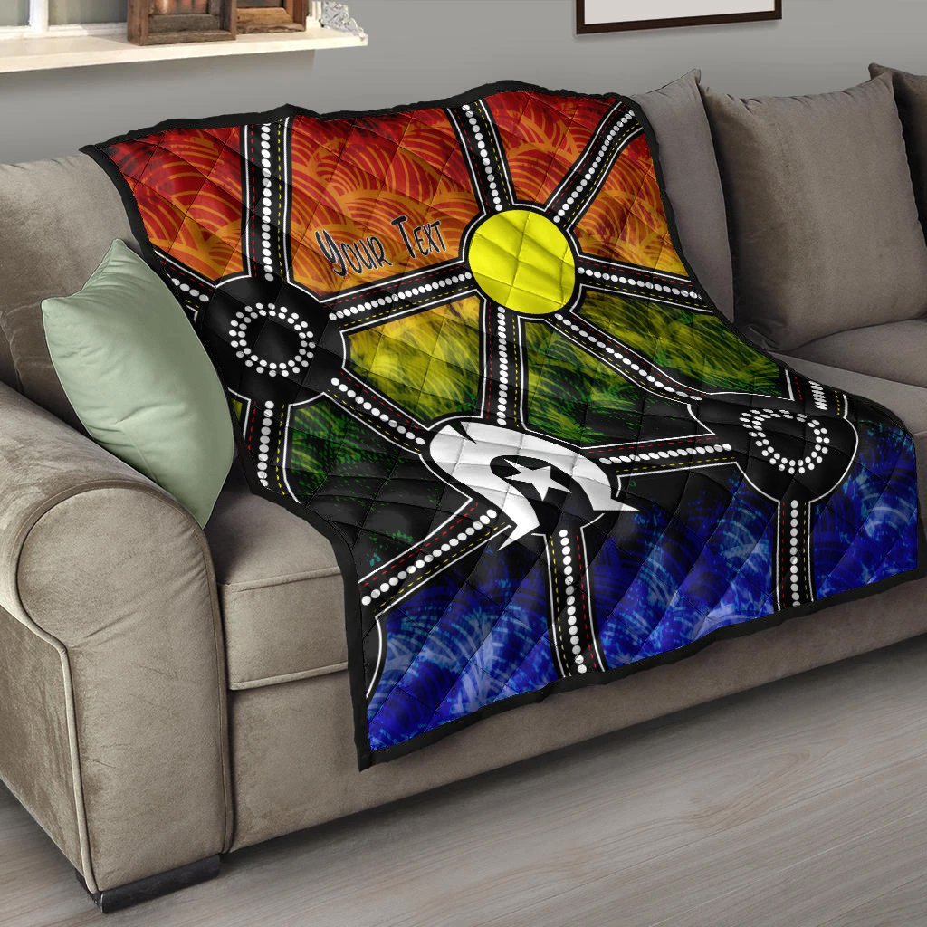 Custom NAIDOC Week 2021 Quilt, Aboriginal Geometric Style - Vibe Hoodie Shop