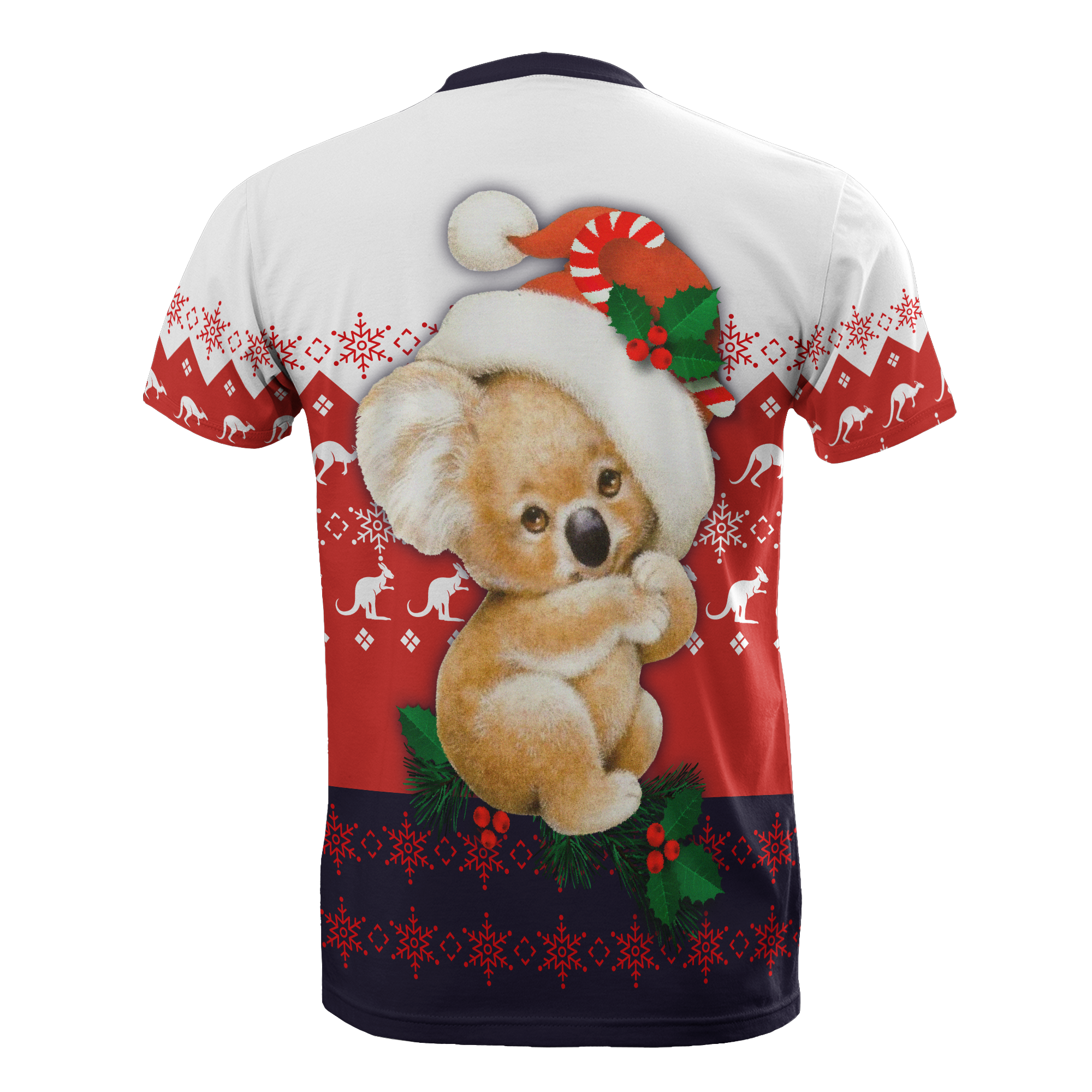 Christmas T shirt - Koala T shirt Kangaroo Symbol Snowflakes - Unisex - Vibe Hoodie Shop