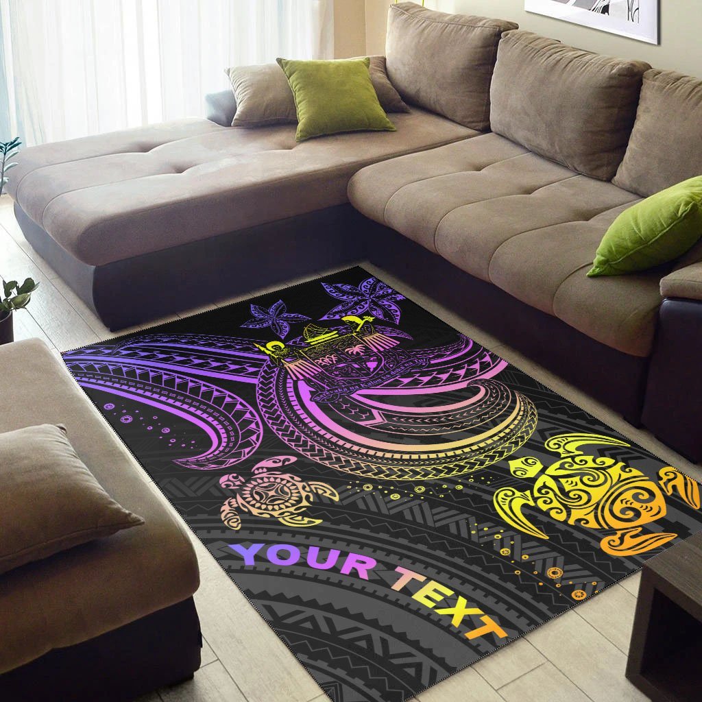 Fiji Custom Personalised Area Rug - Pink Turtle - Vibe Hoodie Shop