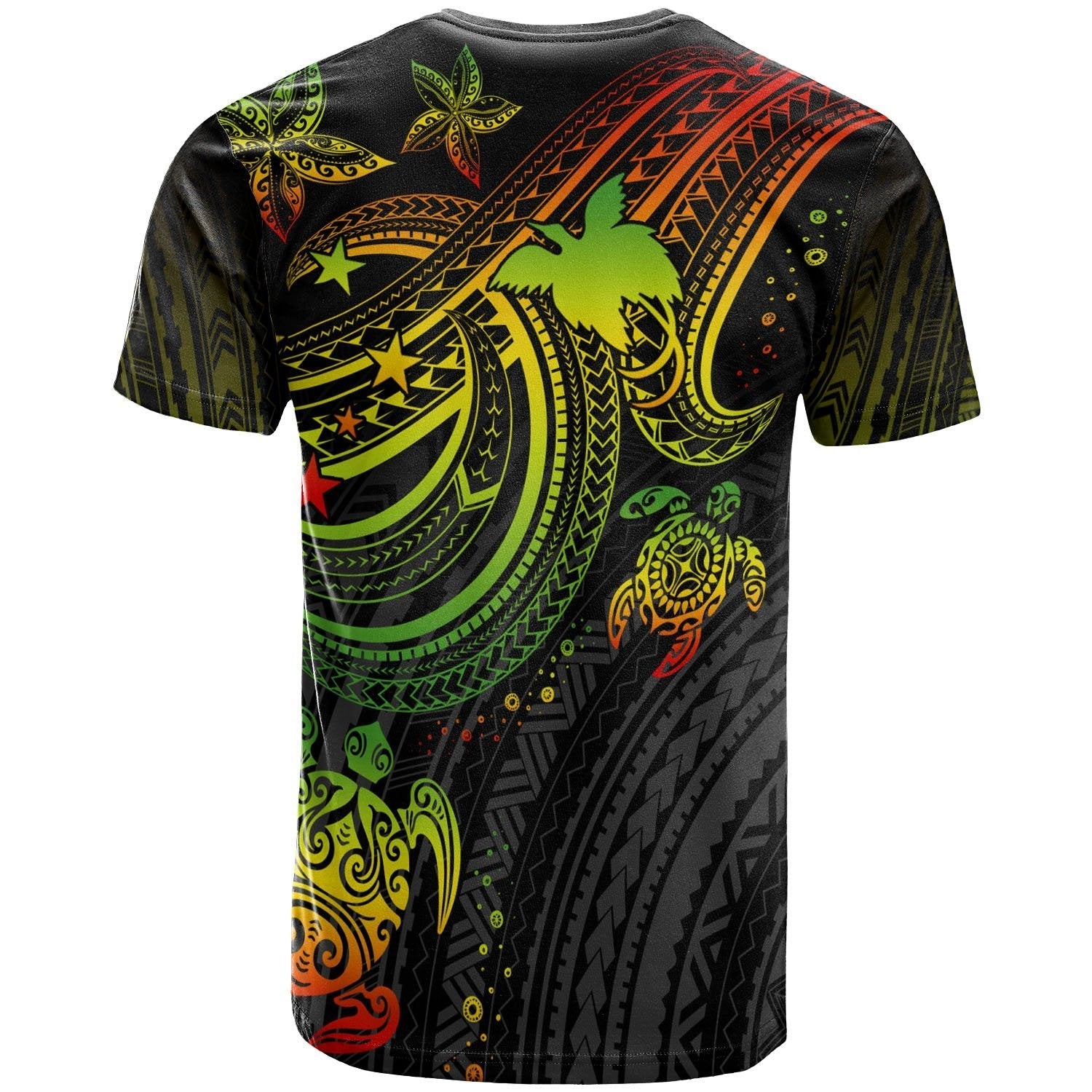 Papua New Guinea Custom Personalised T shirt - Reggae Turtle - Vibe Hoodie Shop