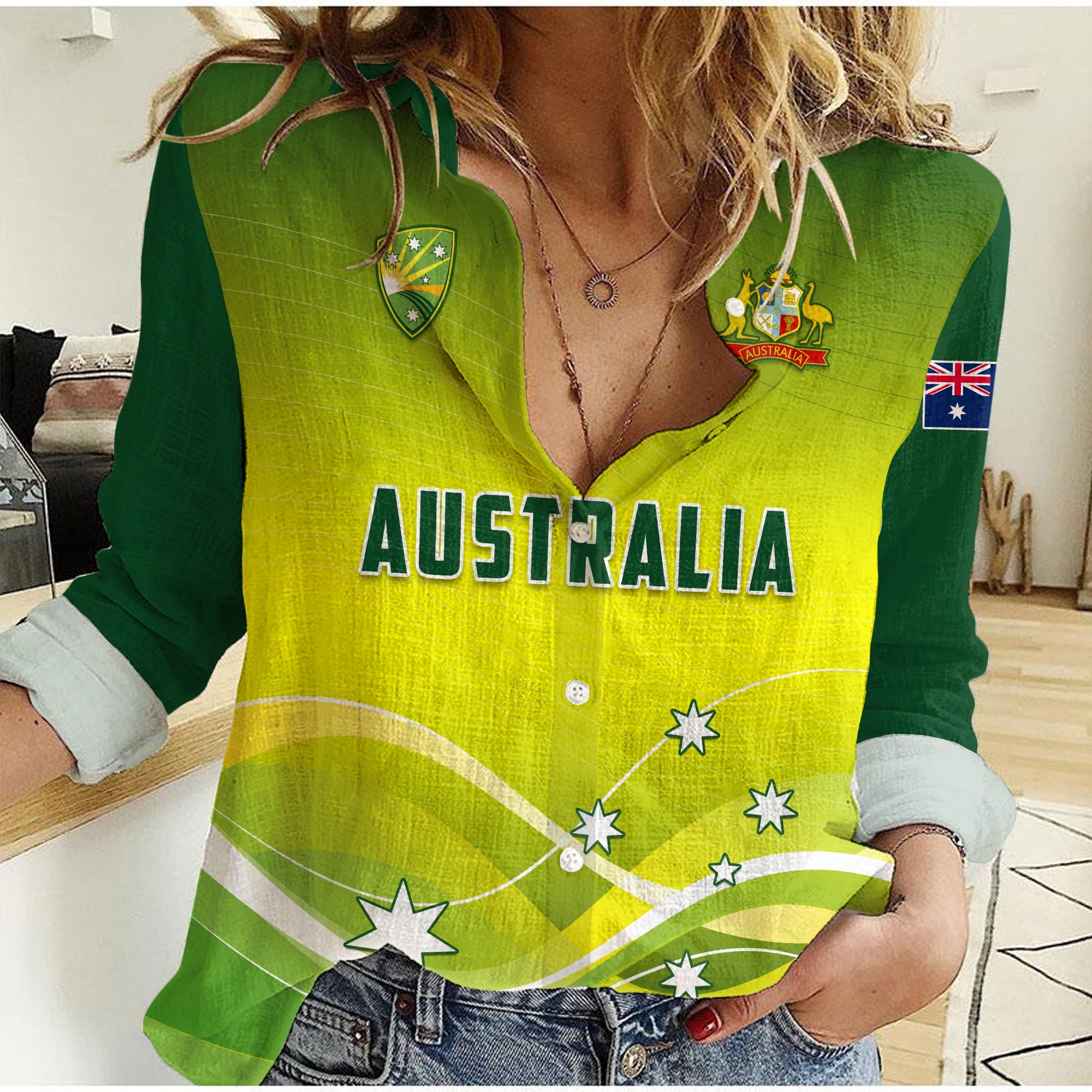 Cricket Australia Women Casual Shirt Simple Style - Vibe Hoodie Shop