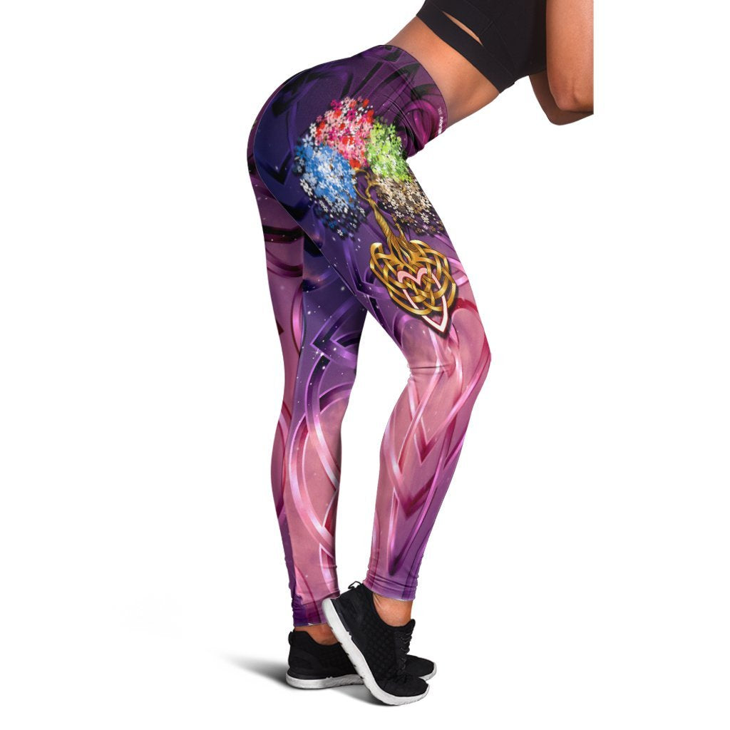 Celtic Mother's Day Leggings - Mother With Child - Vibe Hoodie Shop