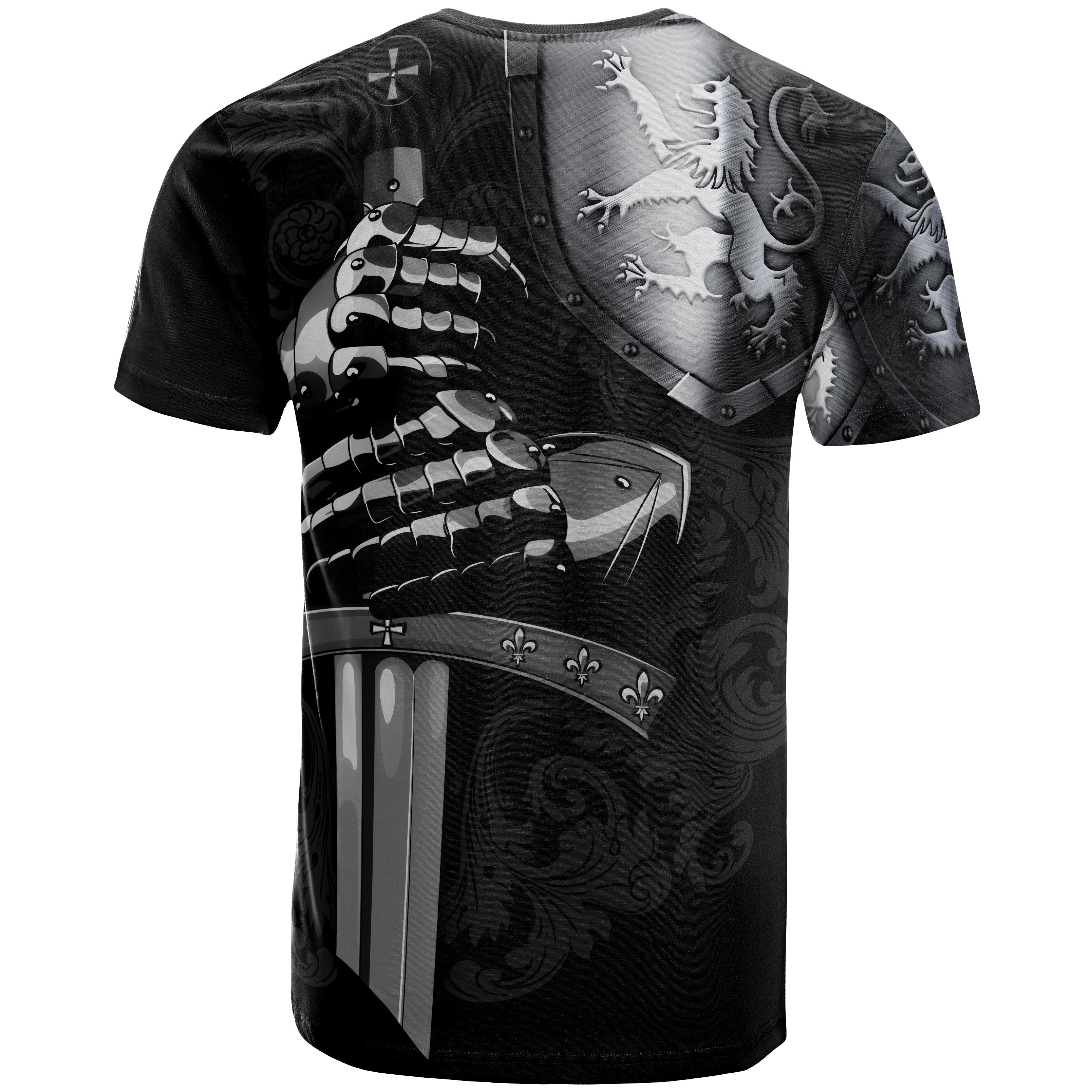 Scotland T shirt - Scottish Lion Armor - Vibe Hoodie Shop