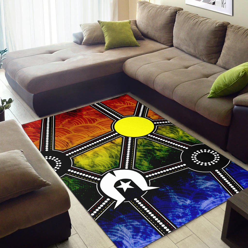 NAIDOC Week 2021 Area Rug, Aboriginal Geometric Style - Vibe Hoodie Shop