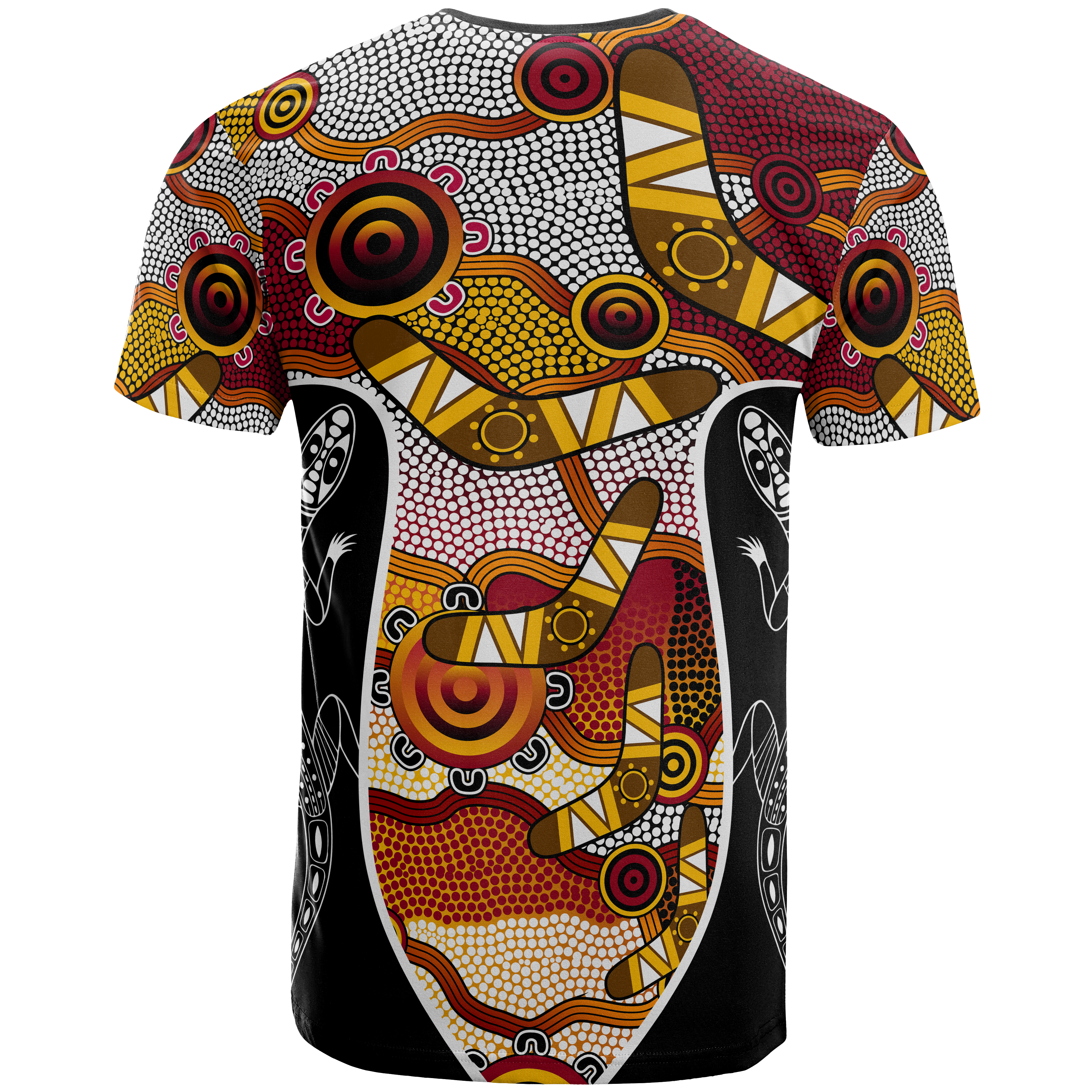 Aboriginal T shirt, Boomerang Patterns Circle Dot Painting - Vibe Hoodie Shop