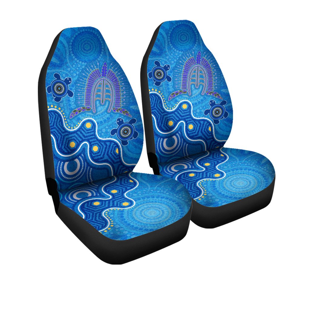 Torres Strait Car Seat Covers - Dhari And Turtle - Vibe Hoodie Shop