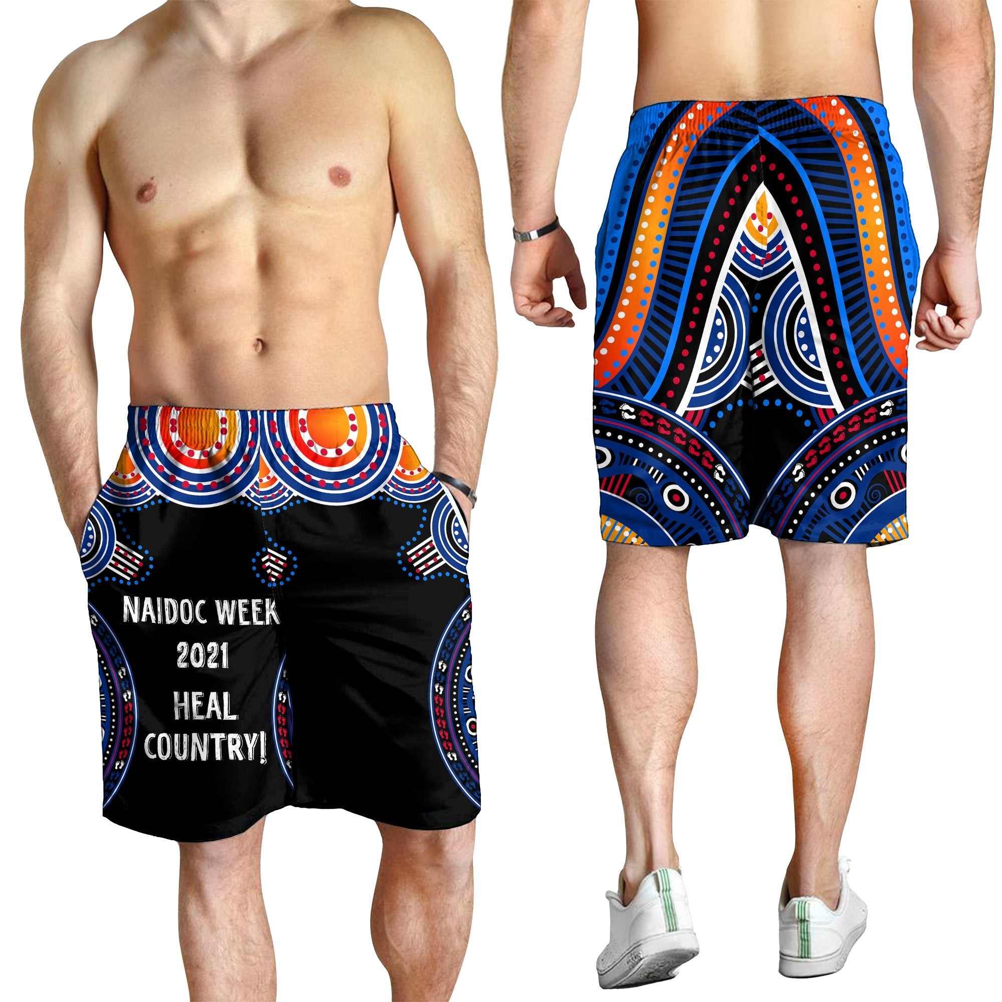 Australia NAIDOC Week 2021 Men's Shorts, Heal Country - Vibe Hoodie Shop