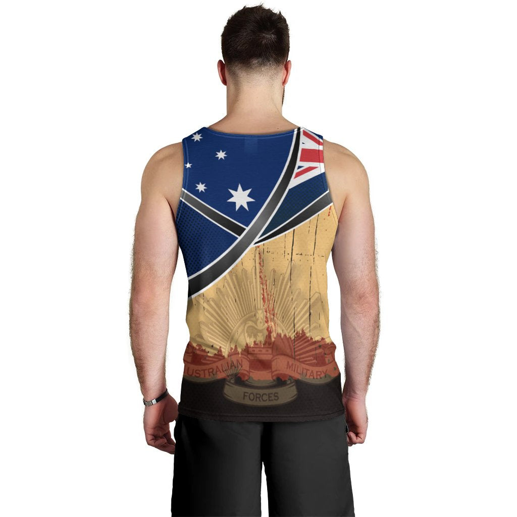 Men Tank Top - ANZAC Lest We Forget - Vibe Hoodie Shop