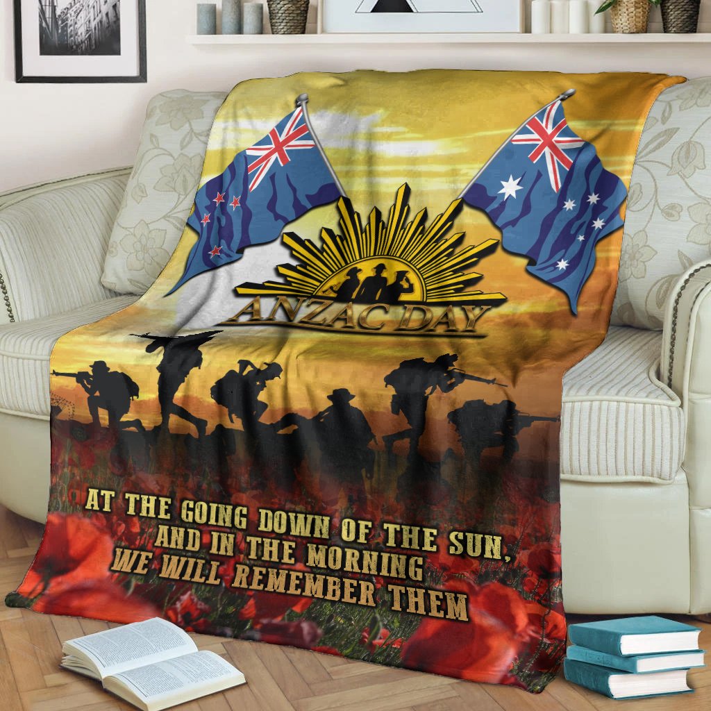 ANZAC Premium Blanket - Australian and New Zealand Army Corps - Vibe Hoodie Shop