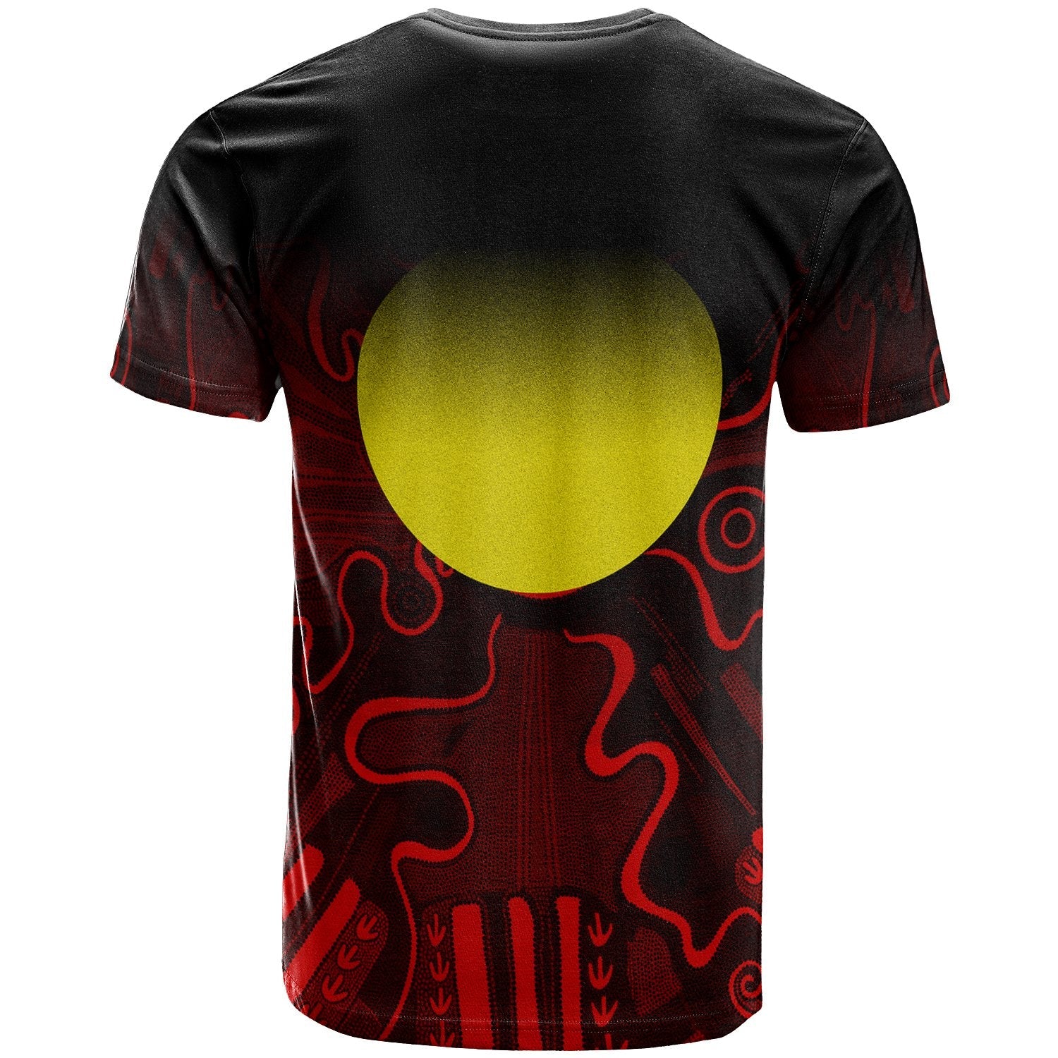 Aboriginal T shirt - Indigenous Flag Grunge Style - Vibe Hoodie Shop