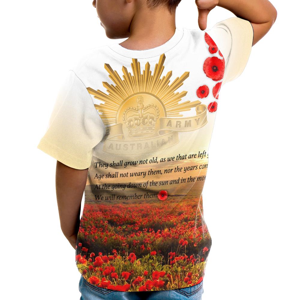Custom ANZAC Day 2021 T shirt Kid - We Will Remember Them - Vibe Hoodie Shop