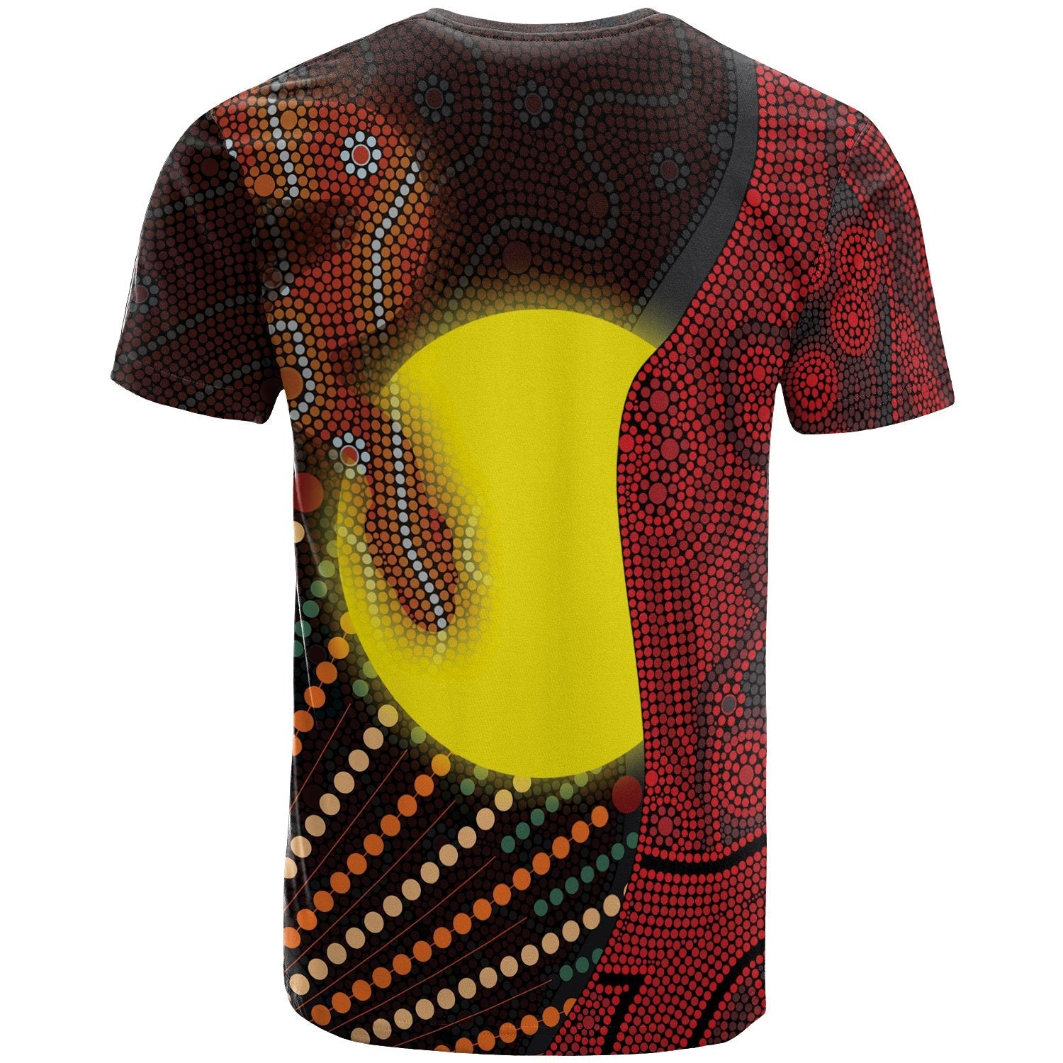 Aboriginal T shirts - Indigenous Snake Sun Dot Painting - Vibe Hoodie Shop