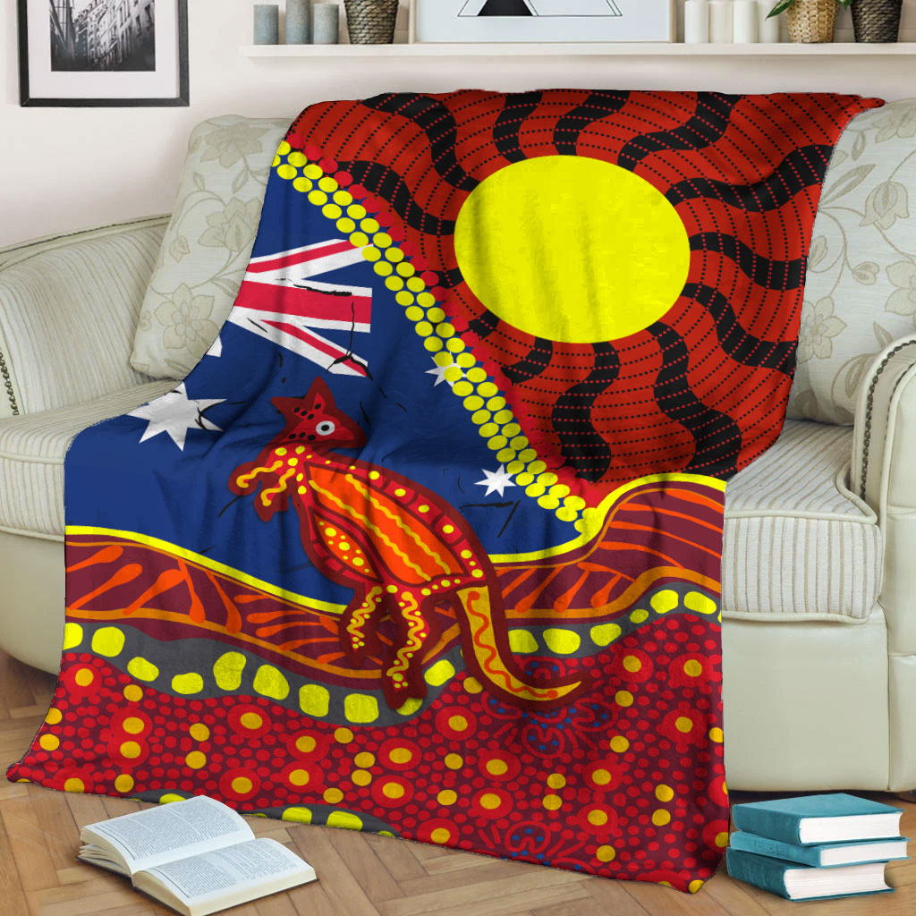 Australia Day Indigenous Art Blanket - - Vibe Hoodie Shop