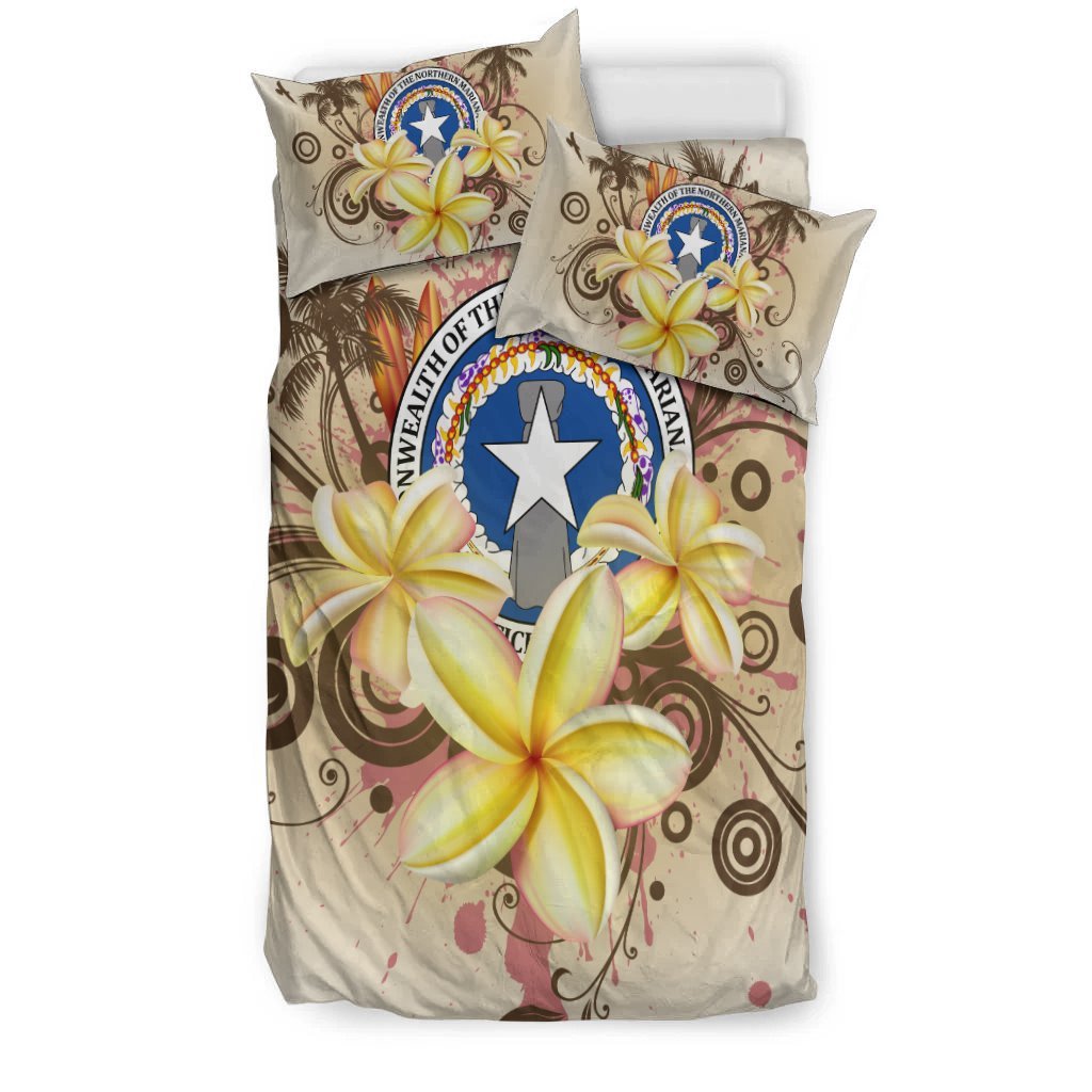 Northern Mariana Islands Polynesian Bedding Set - Summer Tropical - Vibe Hoodie Shop