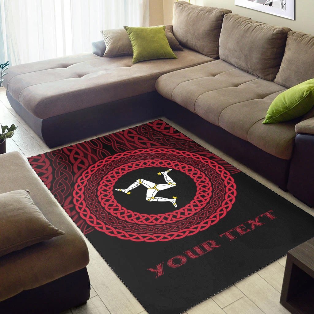 Isle of Man Celtic Personalised Area Rug - Legend of Isle of Man - Vibe Hoodie Shop