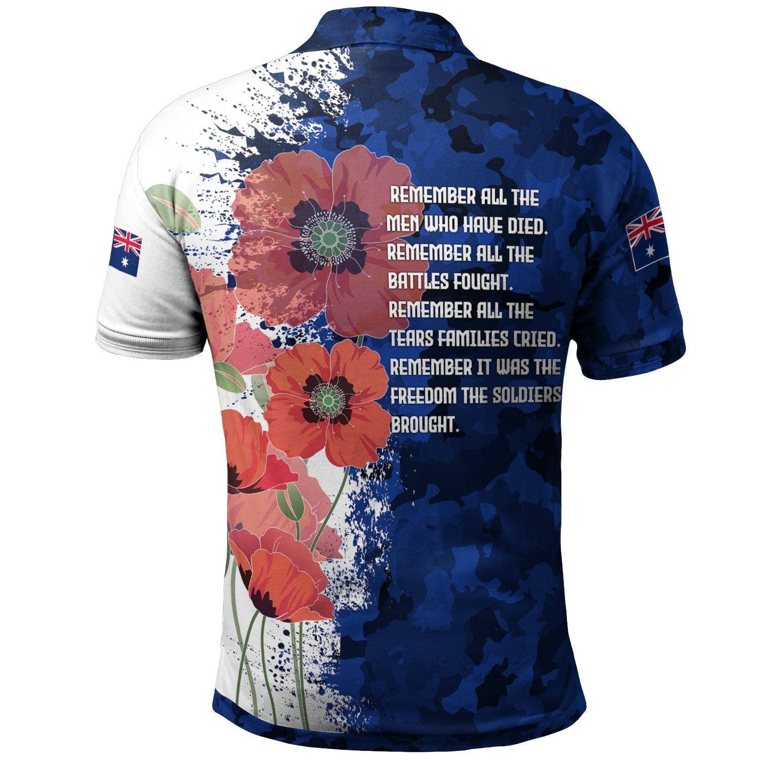 Custom ANZAC Polo Shirt - ANZAC Day 2021 - Vibe Hoodie Shop